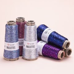 YARNART PAILLETTES - KNITTING YARN COPPER - 8005