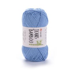 YARNART JEANS BAMBOO - KNITTING YARN BLUE - 122