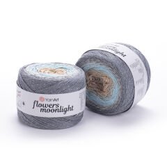 YARNART FLOWERS MOONLIGHT - GLITERRY MULTICOLOR KNITTING YARN VARIEGATED - 3268