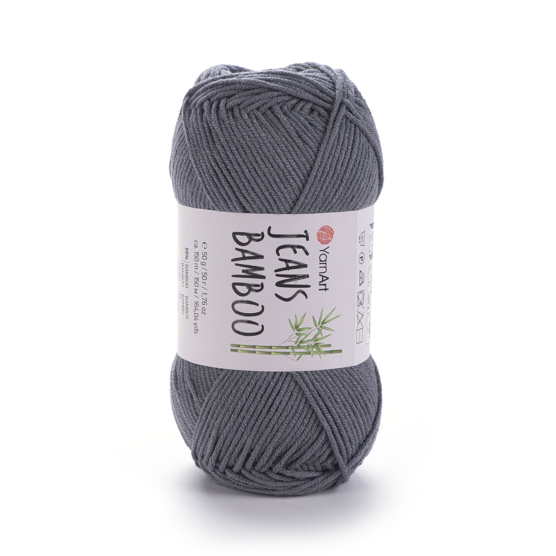 YARNART JEANS BAMBOO - KNITTING YARN GREY - 128