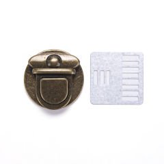 ROUND BAG LOCK BRONZE