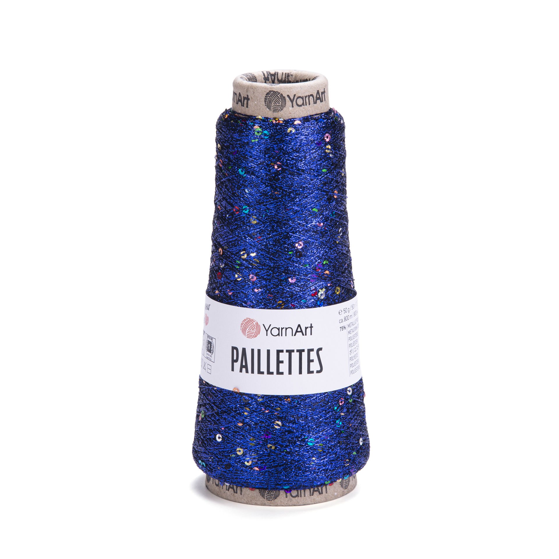 YARNART PAILLETTES - KNITTING YARN SAXE BLUE - 8008