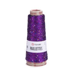 YARNART PAILLETTES - KNITTING YARN PURPLE - 8009
