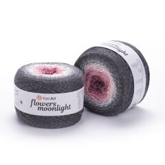 YARNART FLOWERS MOONLIGHT - GLITERRY MULTICOLOR KNITTING YARN VARIEGATED - 3279