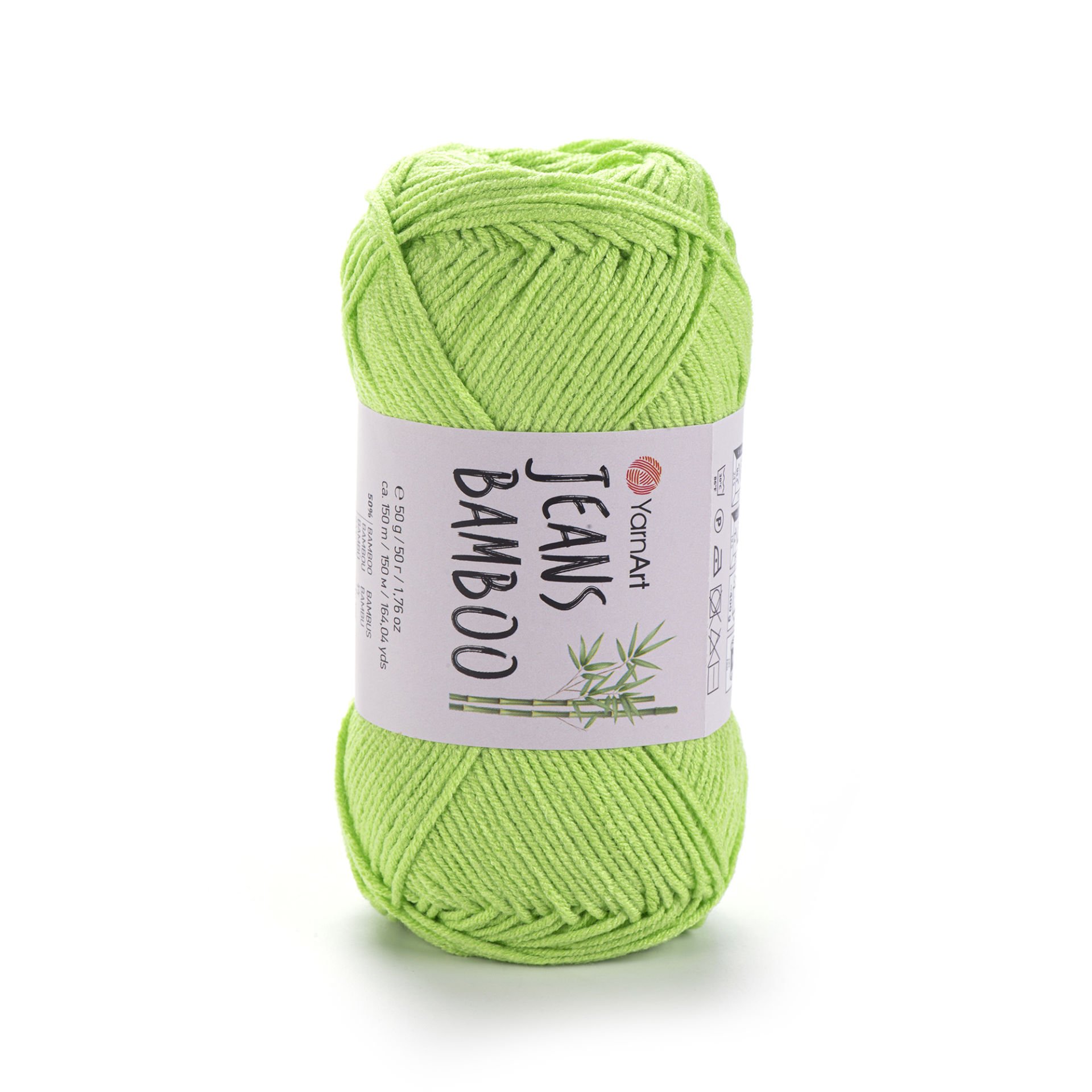 YARNART JEANS BAMBOO - KNITTING YARN GRASS GREEN - 136