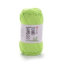 YARNART JEANS BAMBOO - KNITTING YARN GRASS GREEN - 136