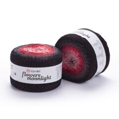 YARNART FLOWERS MOONLIGHT - GLITERRY MULTICOLOR KNITTING YARN VARIEGATED - 3282