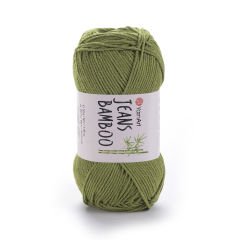 YARNART JEANS BAMBOO - KNITTING YARN GREEN - 137
