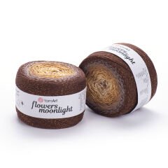 YARNART FLOWERS MOONLIGHT - GLITERRY MULTICOLOR KNITTING YARN VARIEGATED - 3284