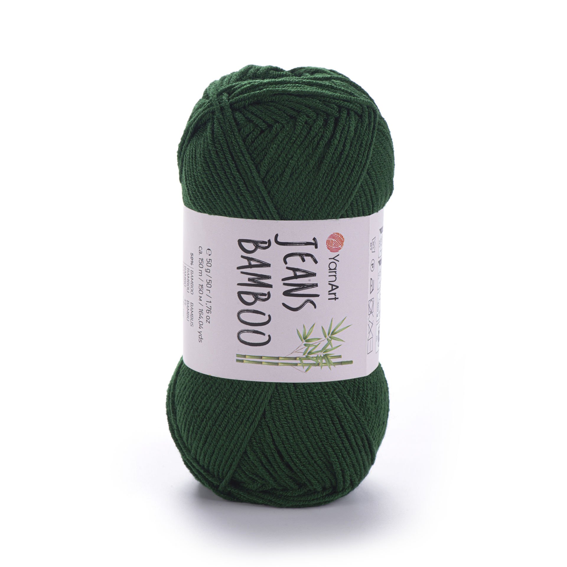 YARNART JEANS BAMBOO - KNITTING YARN DARK GREEN - 139