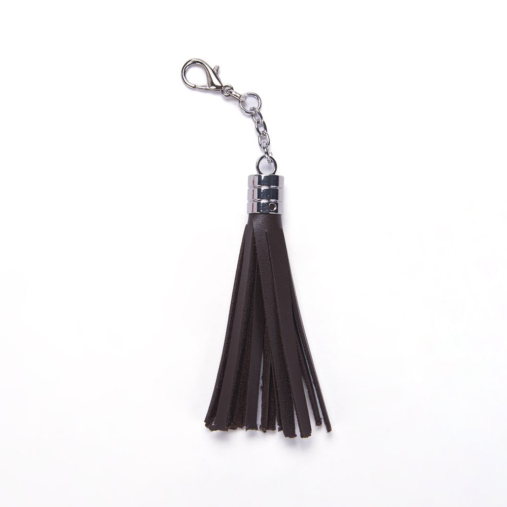 LEATHER BAG TASSEL BROWN