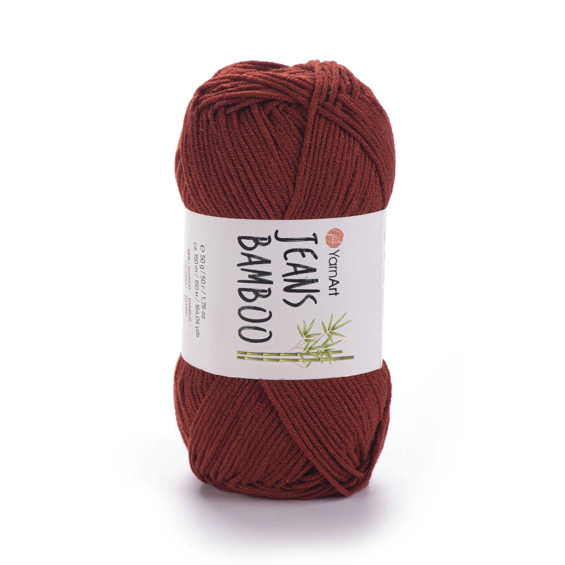 YARNART JEANS BAMBOO - KNITTING YARN DARK RED - 143