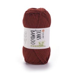 YARNART JEANS BAMBOO - KNITTING YARN DARK RED - 143