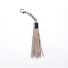 LEATHER BAG TASSEL CREAM