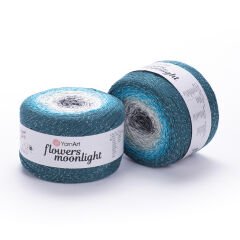 YARNART FLOWERS MOONLIGHT - GLITERRY MULTICOLOR KNITTING YARN VARIEGATED - 3289