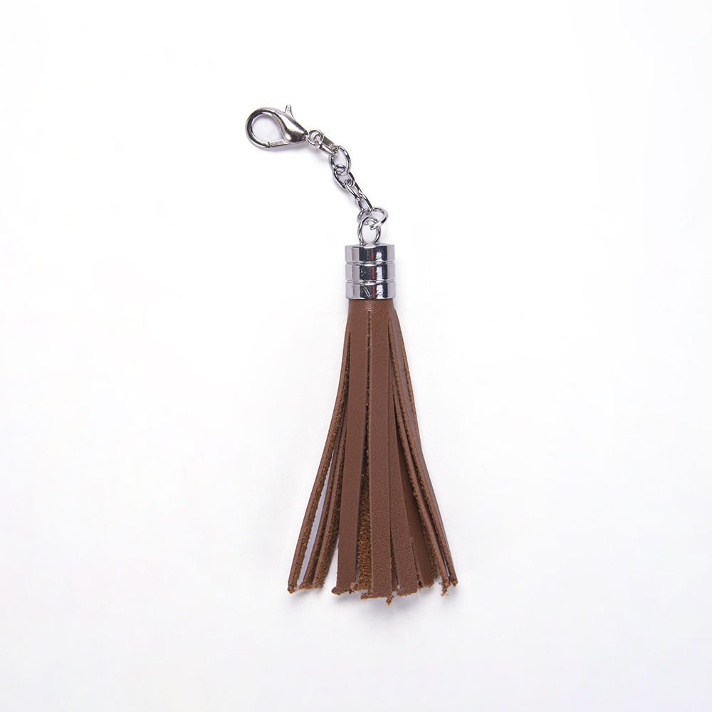 LEATHER BAG TASSEL GINGER