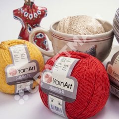 YARNART SUMMER - SPARKLY KNITTING YARN PISTACHIO - 20