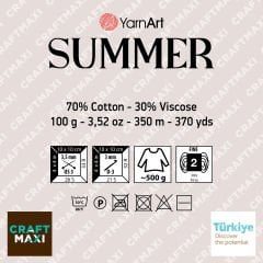 YARNART SUMMER - SPARKLY KNITTING YARN PISTACHIO - 20