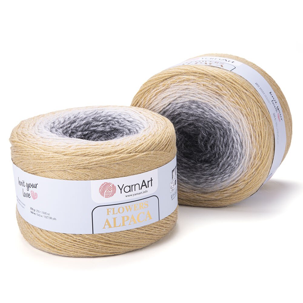 YARNART FLOWERS ALPACA - MULTICOLOR KNITTING YARN VARIEGATED - 411