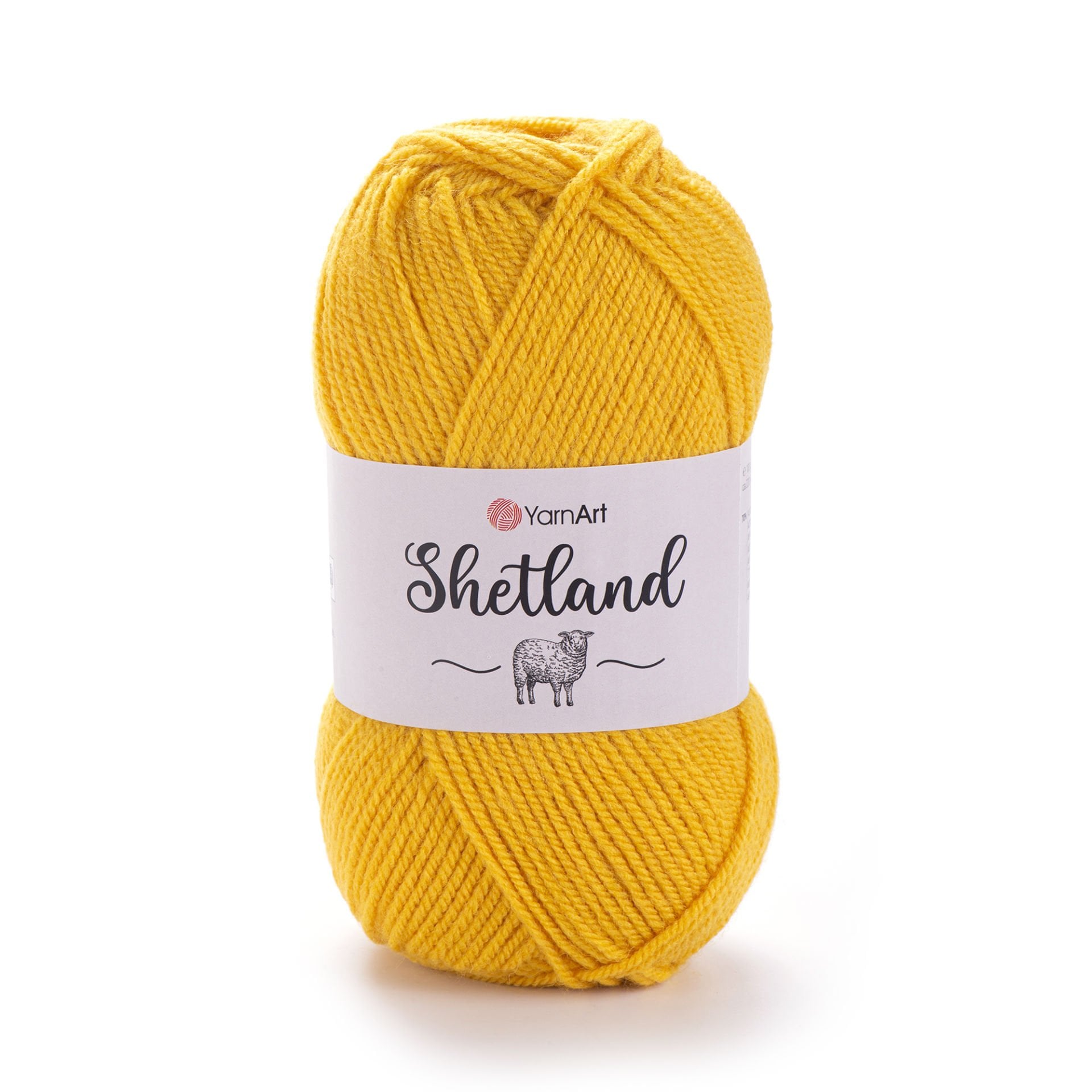 YARNART SHETLAND - KNITTING YARN DARK YELLOW - 506