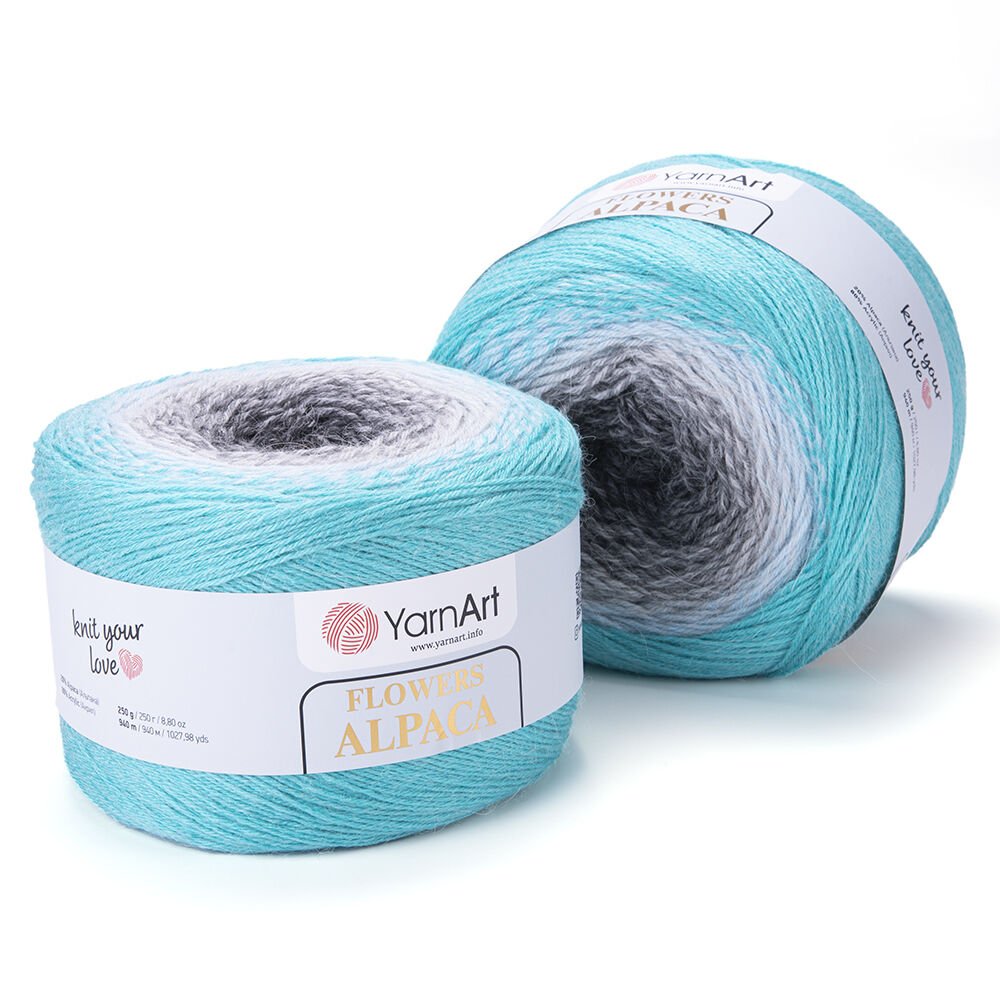 YARNART FLOWERS ALPACA - MULTICOLOR KNITTING YARN VARIEGATED - 412