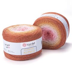 YARNART FLOWERS ALPACA - MULTICOLOR KNITTING YARN VARIEGATED - 414