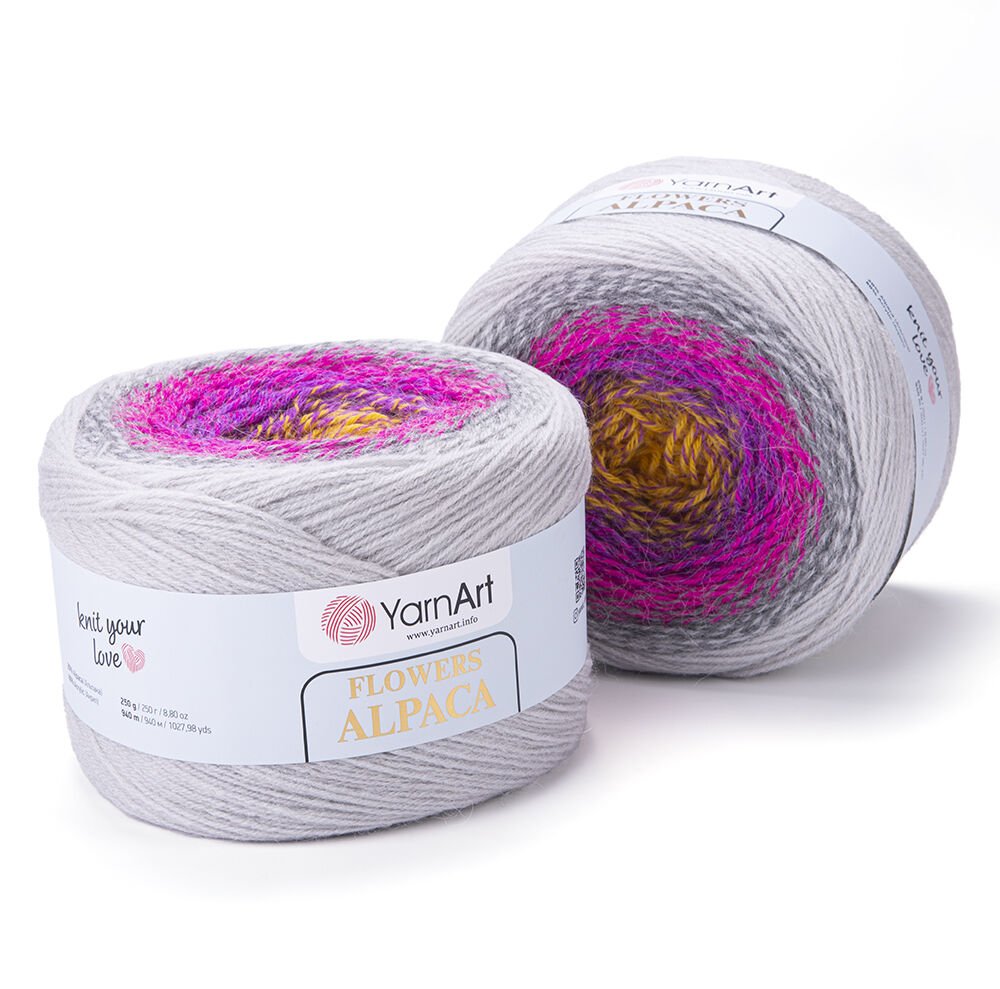 YARNART FLOWERS ALPACA - MULTICOLOR KNITTING YARN VARIEGATED - 415