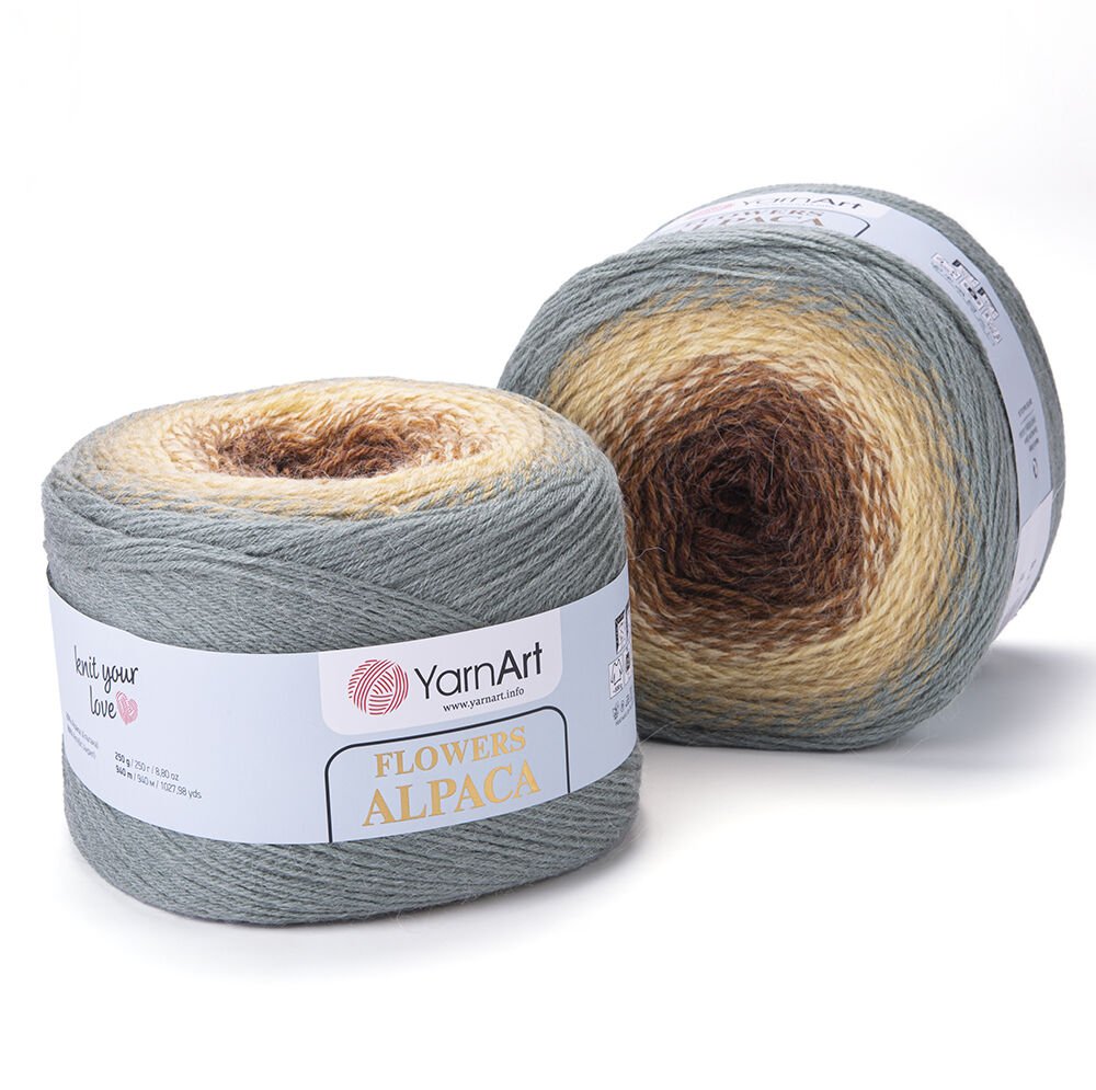 YARNART FLOWERS ALPACA - MULTICOLOR KNITTING YARN VARIEGATED - 416