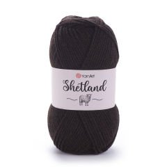 YARNART SHETLAND - KNITTING YARN DARK BROWN - 519
