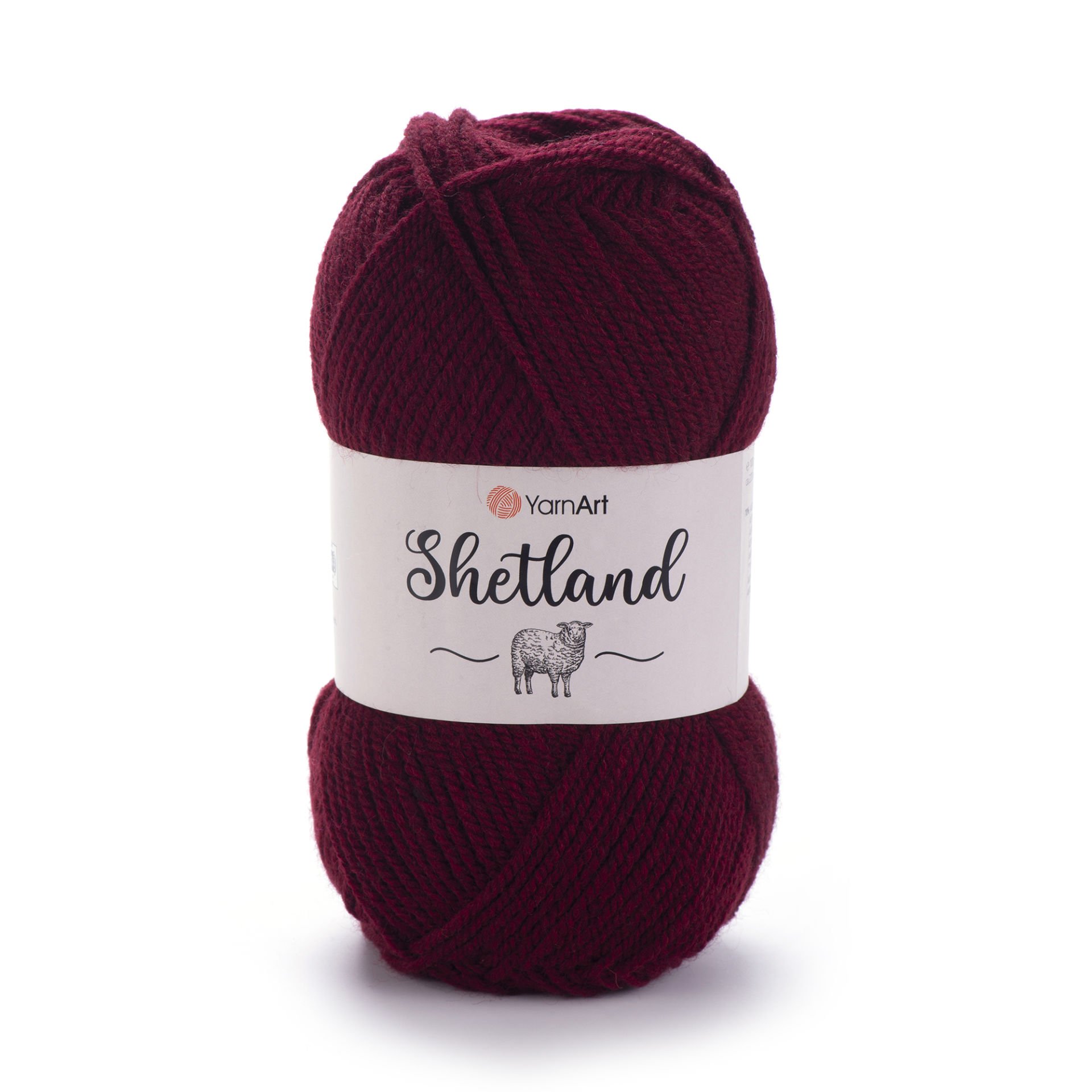 YARNART SHETLAND - KNITTING YARN CLARET - 523