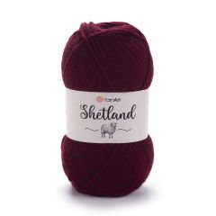 YARNART SHETLAND - KNITTING YARN CLARET - 523