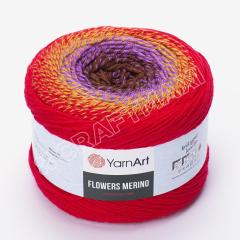 YARNART FLOWERS MERINO - MULTICOLOR KNITTING YARN VARIEGATED - 541