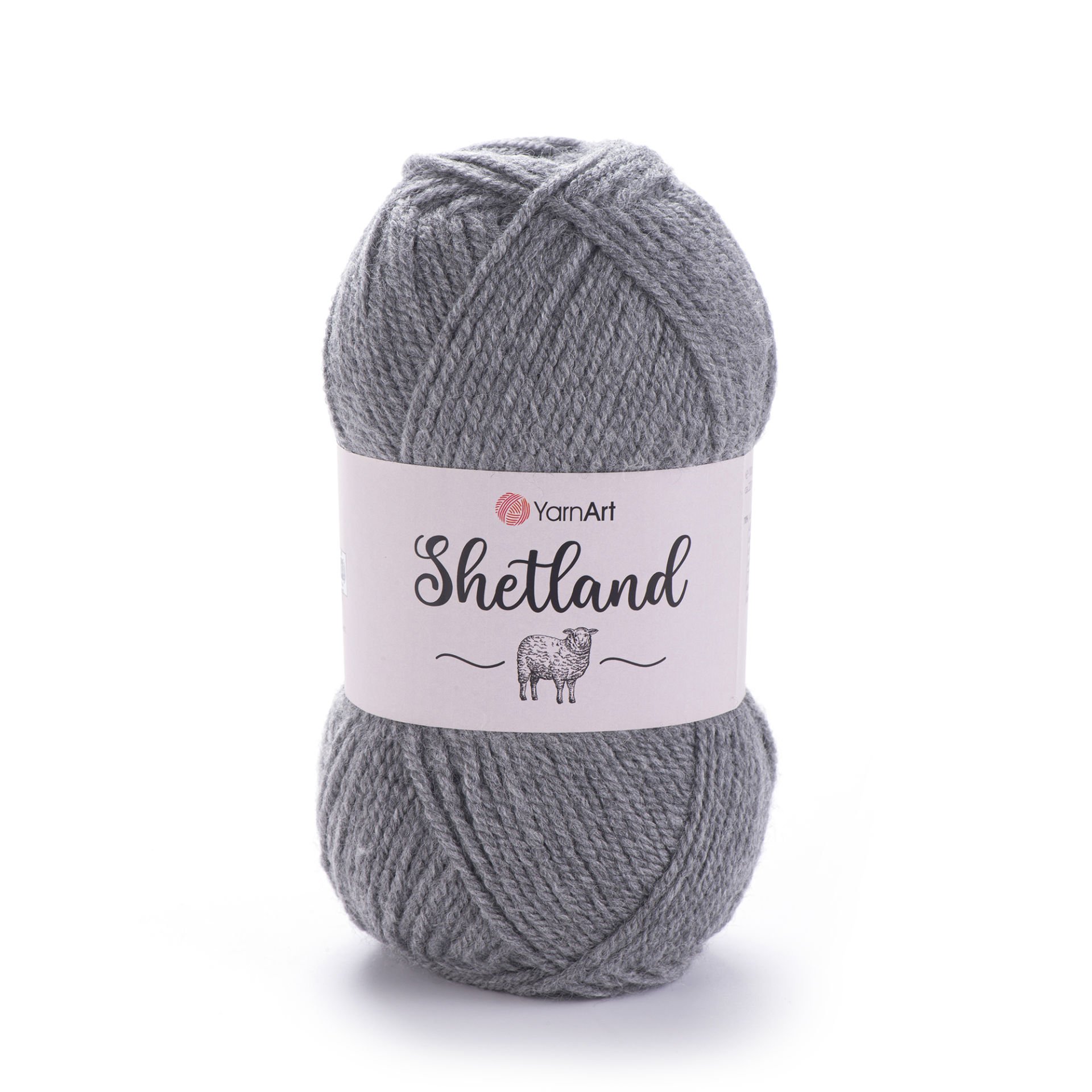YARNART SHETLAND - KNITTING YARN GREY - 530