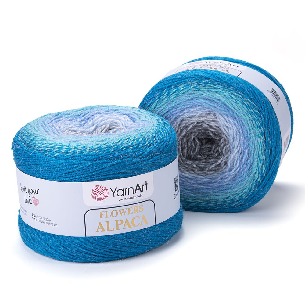 YARNART FLOWERS ALPACA - MULTICOLOR KNITTING YARN VARIEGATED - 429