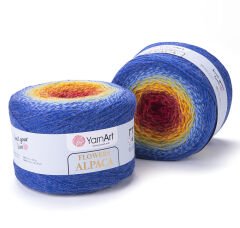 YARNART FLOWERS ALPACA - MULTICOLOR KNITTING YARN VARIEGATED - 432