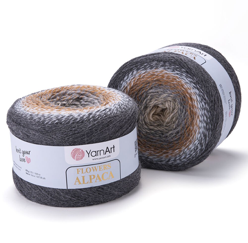 YARNART FLOWERS ALPACA - MULTICOLOR KNITTING YARN VARIEGATED - 440