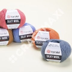 YARNART SILKY WOOL - KNITTING YARN CREAM - 330