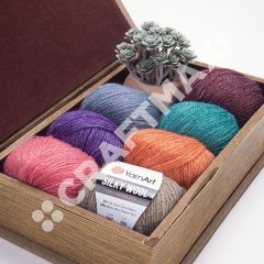 YARNART SILKY WOOL - KNITTING YARN CREAM - 330