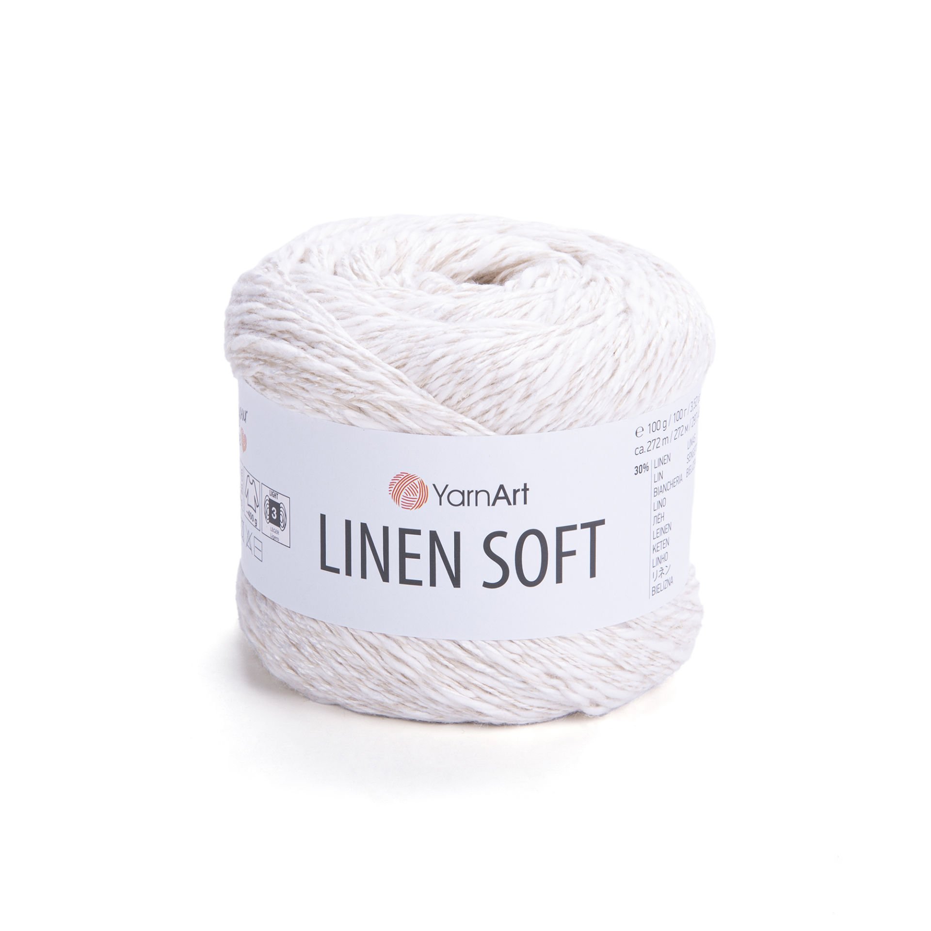 YARNART LINEN SOFT - KNITTING YARN OFF-WHITE - 7301