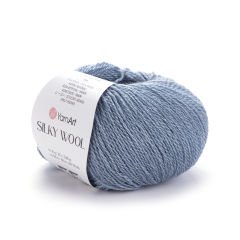 YARNART SILKY WOOL - KNITTING YARN DENIM BLUE - 331
