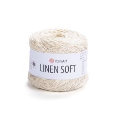 YARNART LINEN SOFT - KNITTING YARN CREAM - 7302