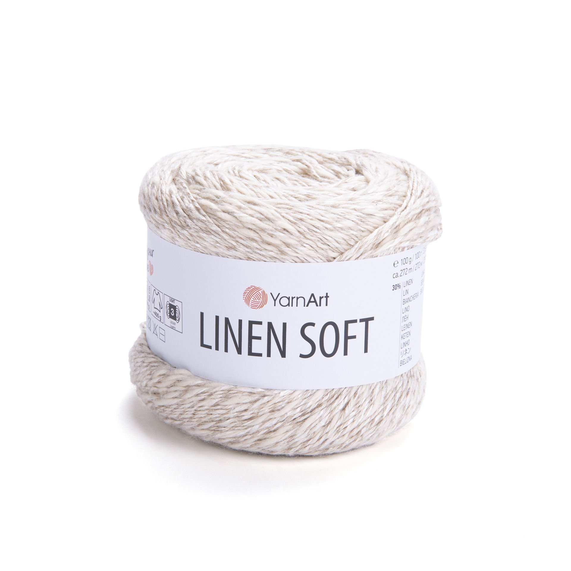 YARNART LINEN SOFT - KNITTING YARN CREAM - 7303