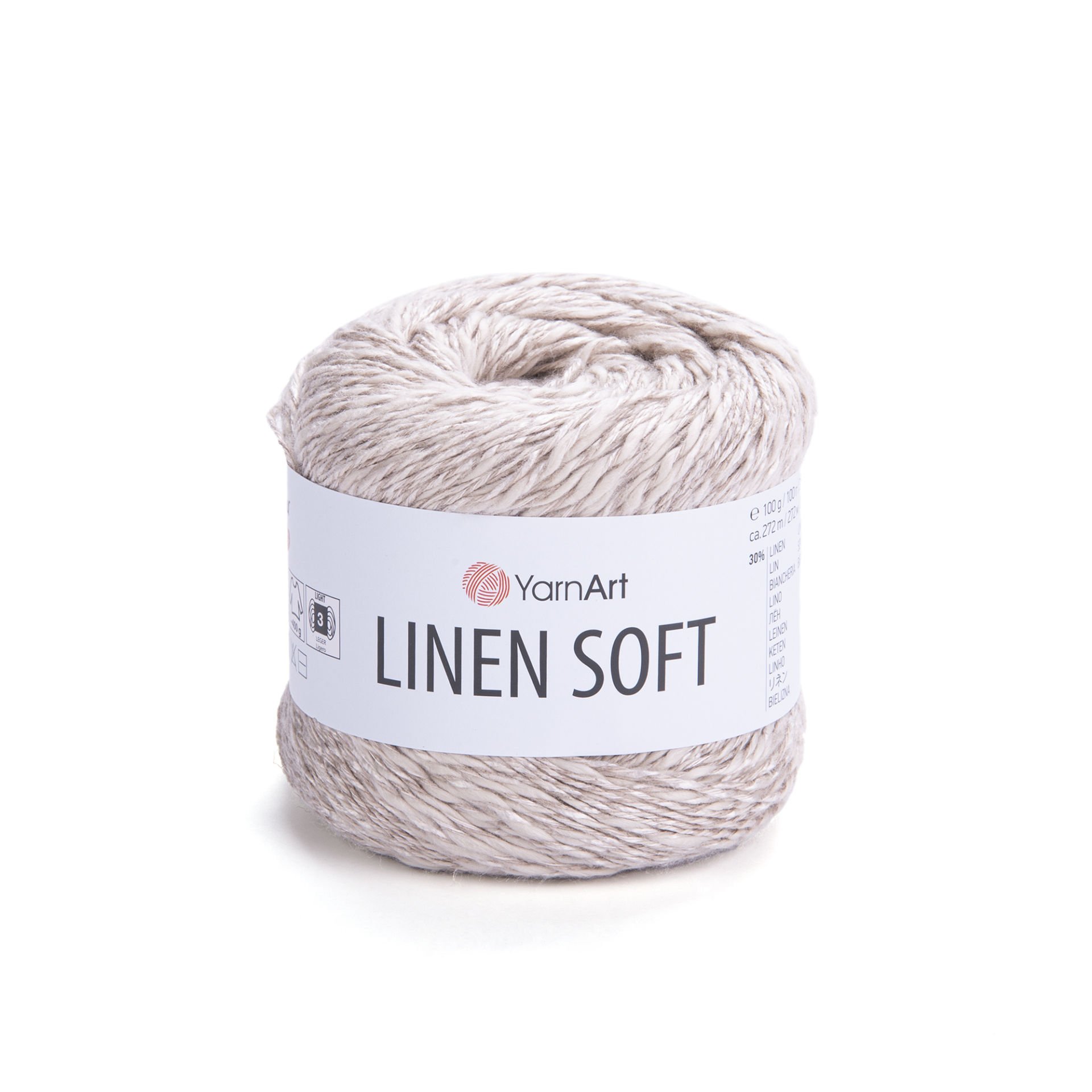 YARNART LINEN SOFT - KNITTING YARN CREAM - 7304