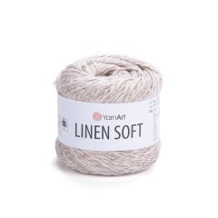 YARNART LINEN SOFT - KNITTING YARN CREAM - 7304