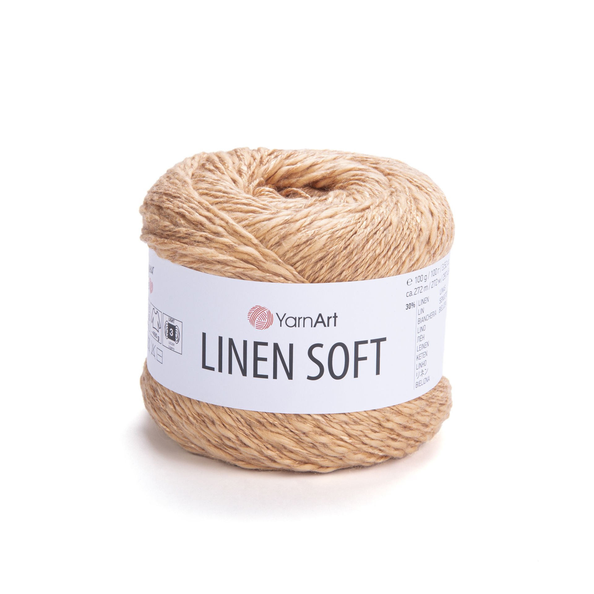 YARNART LINEN SOFT - KNITTING YARN BEIGE - 7305