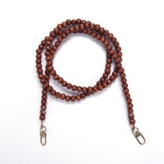 120 CM WOODEN BEADED BAG STRAP GINGER