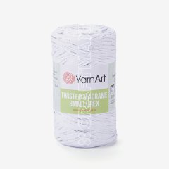 YARNART TWISTED MACRAME 3 MM LUREX - MACRAME CORD WHITE - 751