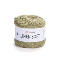 YARNART LINEN SOFT - KNITTING YARN GREEN - 7313