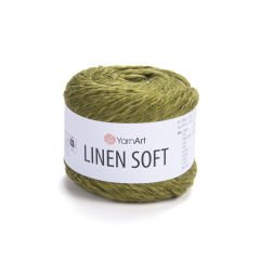 YARNART LINEN SOFT - KNITTING YARN KHAKI - 7314