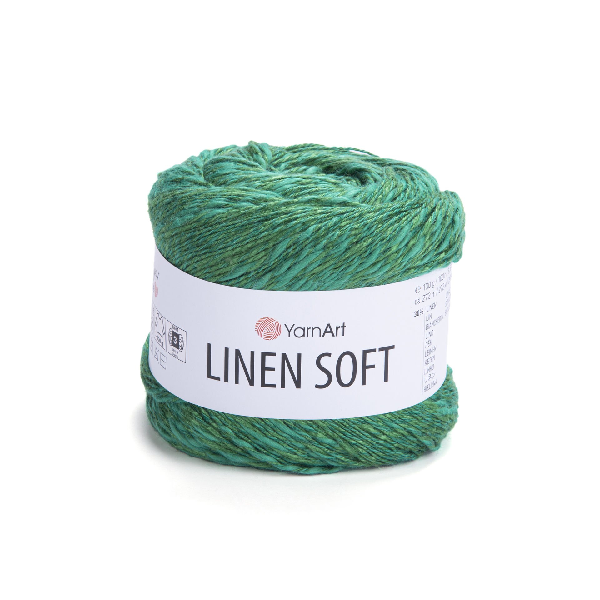 YARNART LINEN SOFT - KNITTING YARN GREEN - 7315